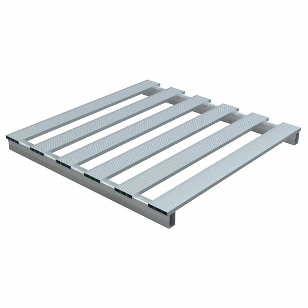 Vestil Aluminum Half Skid, 24 in L, 40 in W, 3.75 H SKID-4024-A